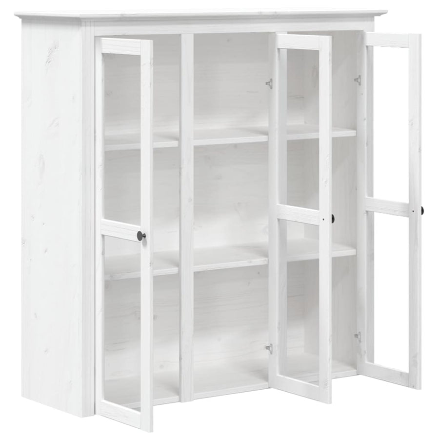 Hoge Kast Bodo 115,5X43X200,5 Cm Massief Grenenhout Wit
