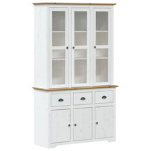 Hoge Kast Bodo 115,5X43X200,5 Cm Grenenhout Wit En Bruin