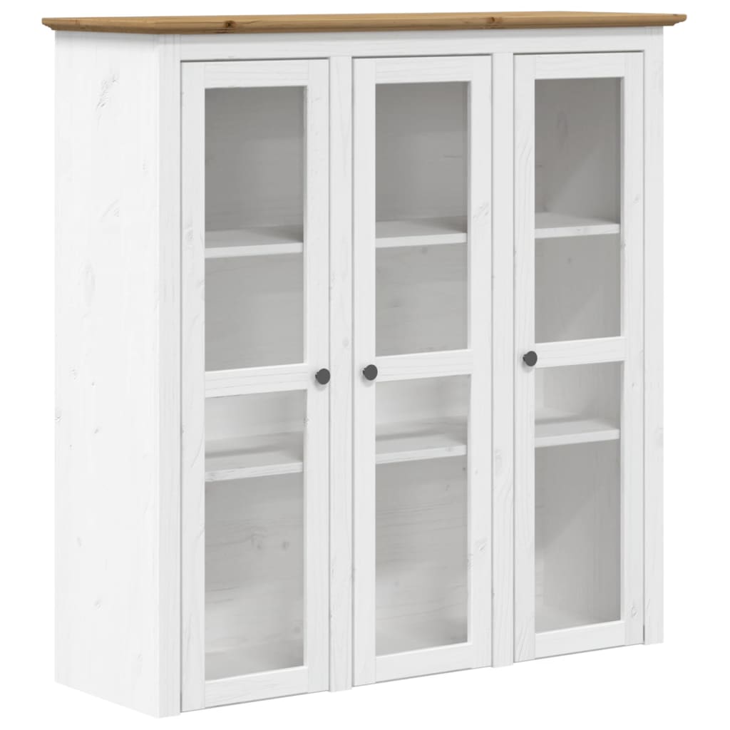 Hoge Kast Bodo 115,5X43X200,5 Cm Grenenhout Wit En Bruin