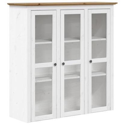 Hoge Kast Bodo 115,5X43X200,5 Cm Grenenhout Wit En Bruin