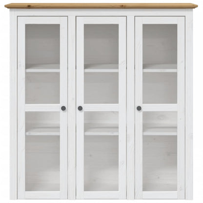 Hoge Kast Bodo 115,5X43X200,5 Cm Grenenhout Wit En Bruin