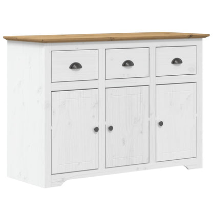 Hoge Kast Bodo 115,5X43X200,5 Cm Grenenhout Wit En Bruin