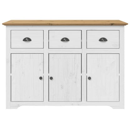 Hoge Kast Bodo 115,5X43X200,5 Cm Grenenhout Wit En Bruin