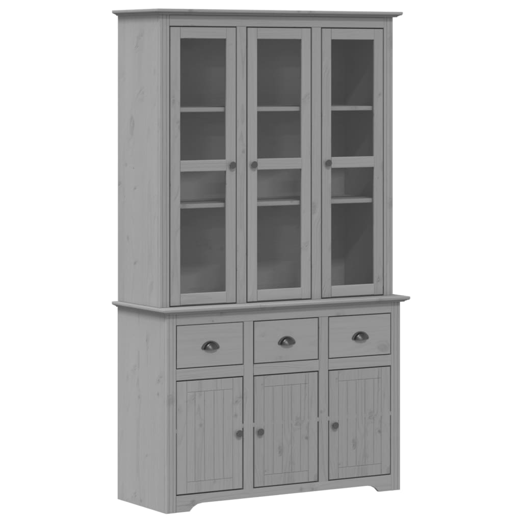 Hoge Kast Bodo 115,5X43X200,5 Cm Massief Grenenhout Grijs