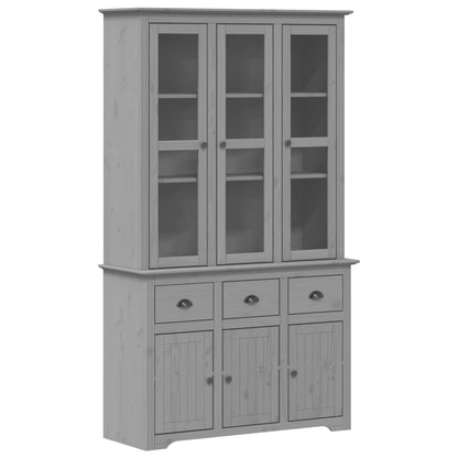 Hoge Kast Bodo 115,5X43X200,5 Cm Massief Grenenhout Grijs