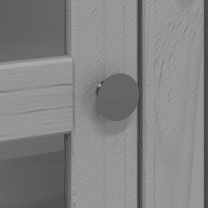 Hoge Kast Bodo 115,5X43X200,5 Cm Massief Grenenhout Grijs