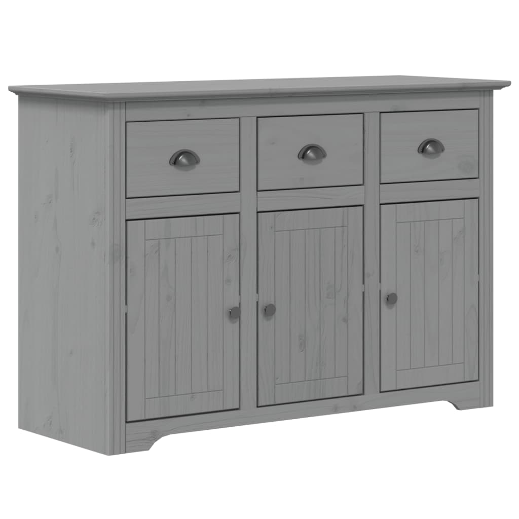 Hoge Kast Bodo 115,5X43X200,5 Cm Massief Grenenhout Grijs