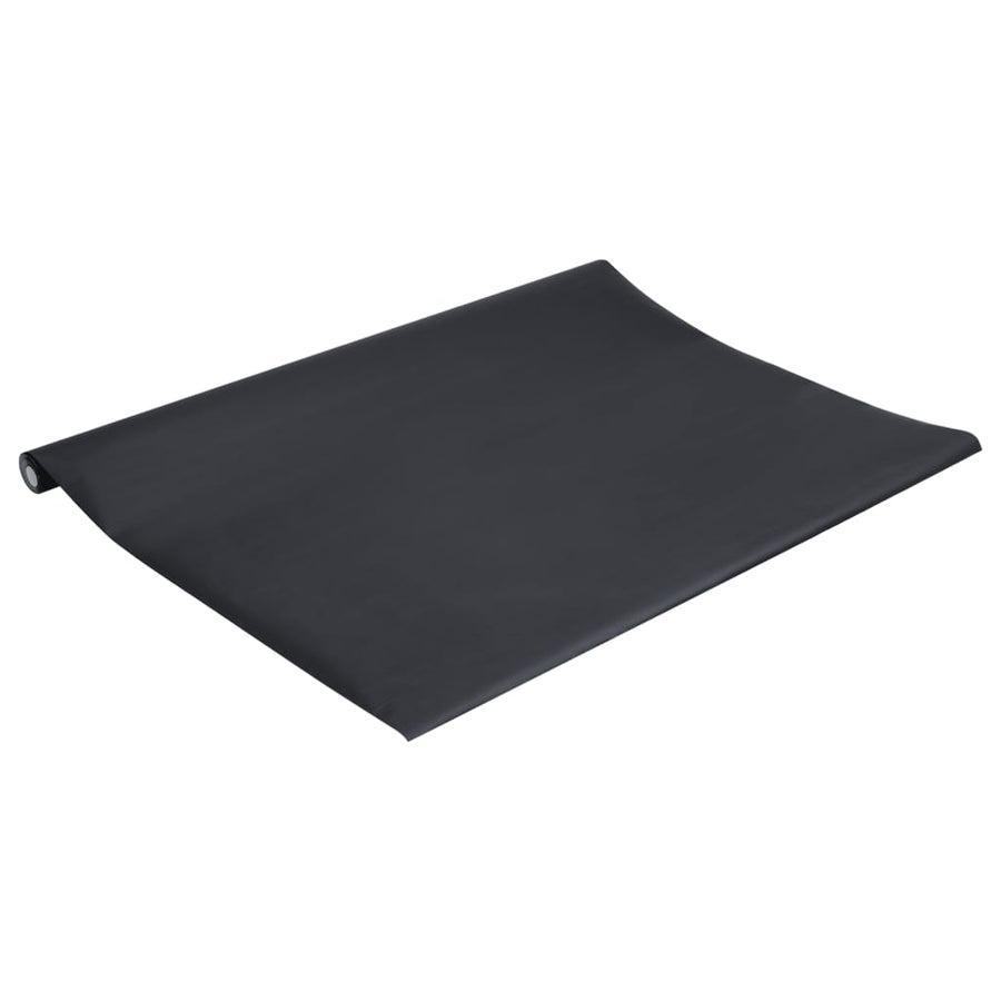 Meubelfolies Zelfklevend 90X500 Cm Pvc Matzwart