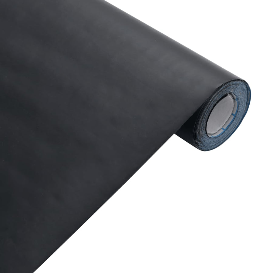 Meubelfolies Zelfklevend 90X500 Cm Pvc Matzwart