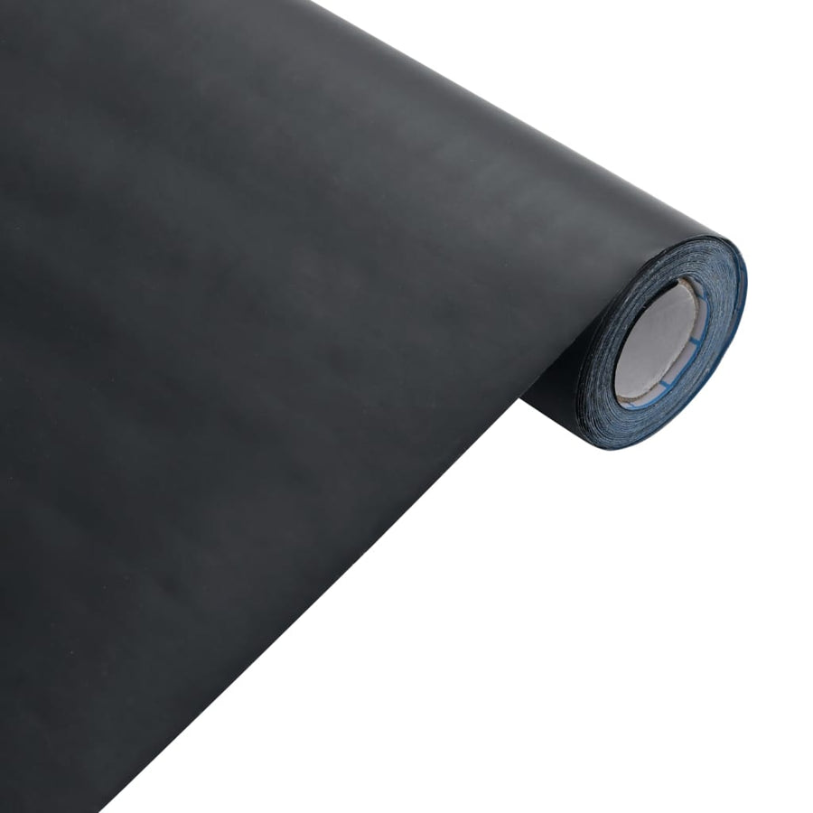 Meubelfolies Zelfklevend 90X500 Cm Pvc Matzwart