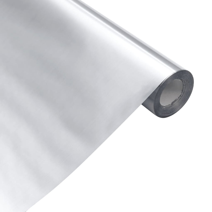 Meubelfolies Zelfklevend 90X500 Cm Pet Zilverkleurig 90 x 500 cm (2 pcs)