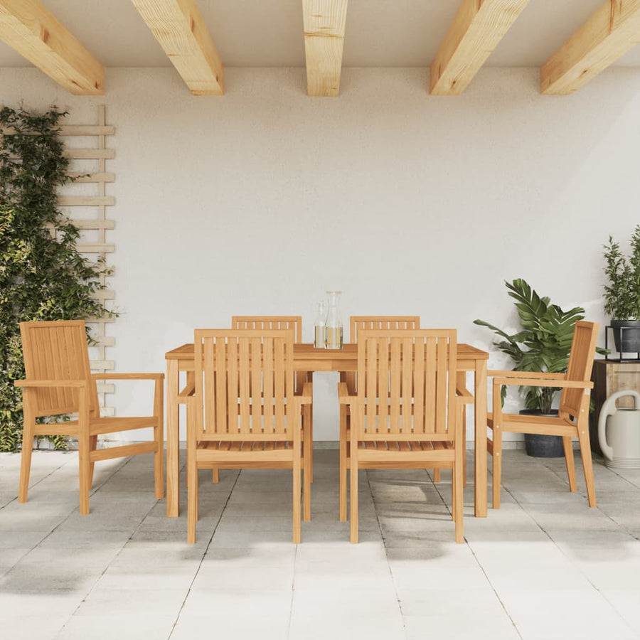 Tuinstoelen Stapelbaar 5,5X57,5X91 Cm Massief Teakhout 6