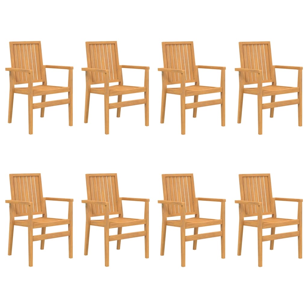 Tuinstoelen Stapelbaar 56,5X57,5X91 Cm Massief Teakhout 8
