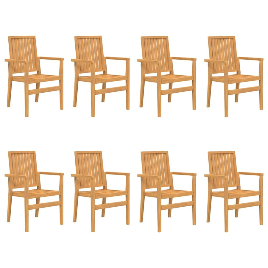 Tuinstoelen Stapelbaar 56,5X57,5X91 Cm Massief Teakhout 8