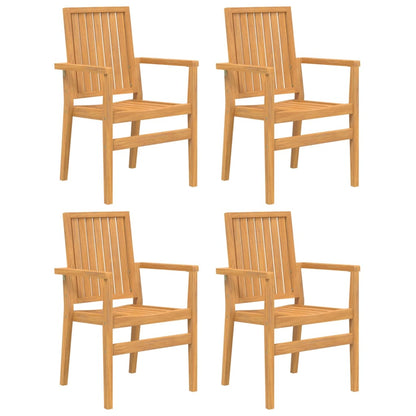 -Delige Tuinset Massief Teakhout 5 80 cm tafellengte