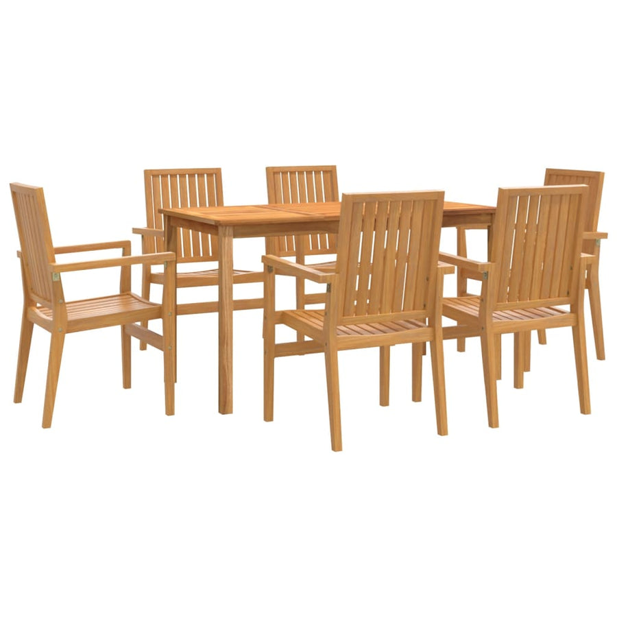 -Delige Tuinset Massief Teakhout 7 140 cm tafellengte