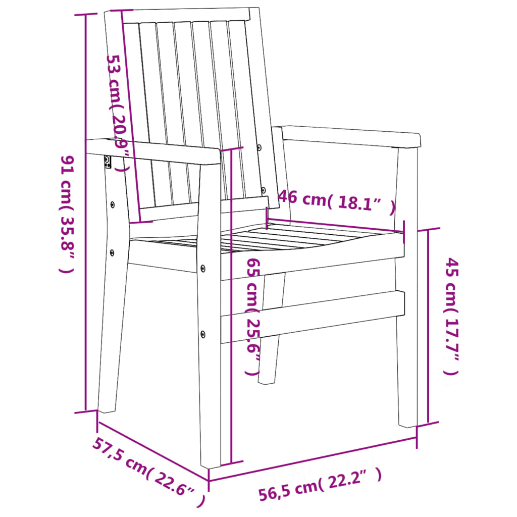 -Delige Tuinset Massief Teakhout 5 150 cm tafellengte