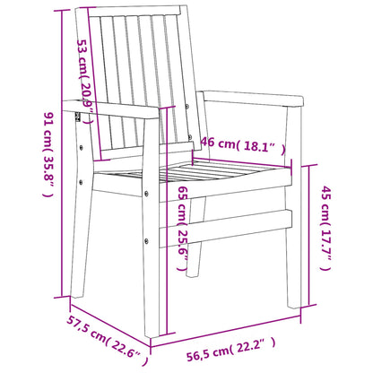 -Delige Tuinset Massief Teakhout 5 150 cm tafellengte