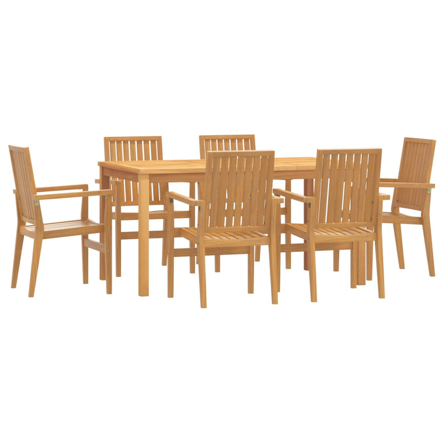 -Delige Tuinset Massief Teakhout 7 150 cm tafellengte
