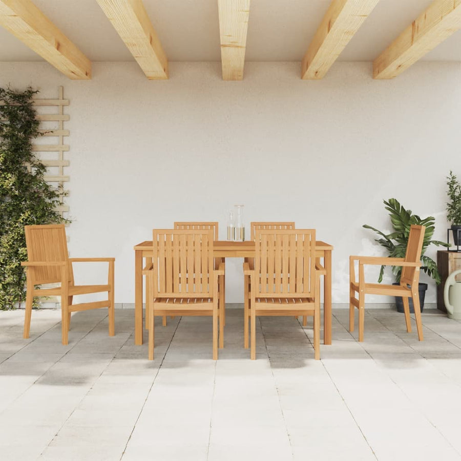 -Delige Tuinset Massief Teakhout 7 150 cm tafellengte