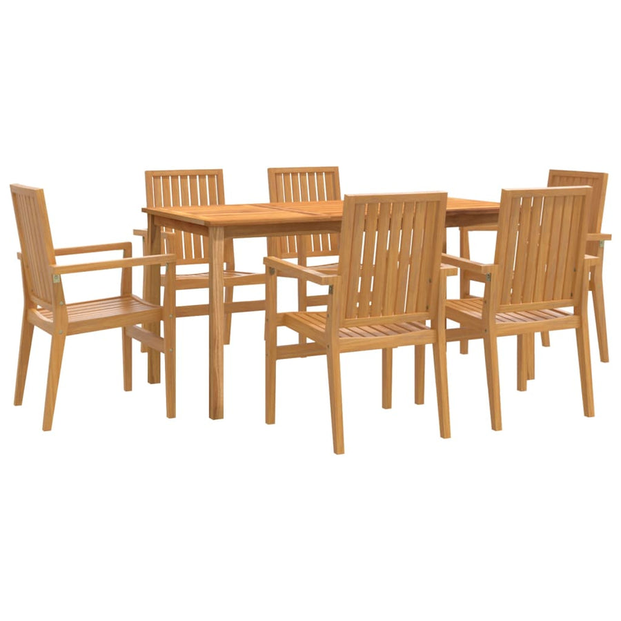-Delige Tuinset Massief Teakhout 7 160 cm tafellengte
