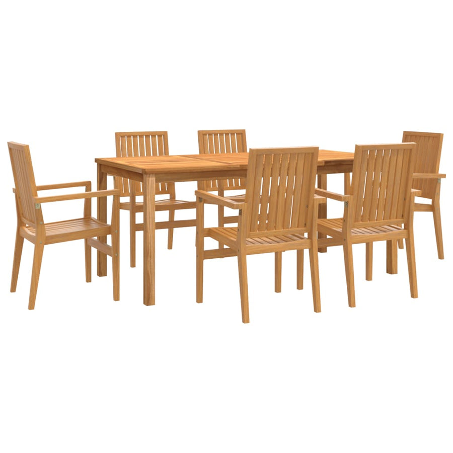 -Delige Tuinset Massief Teakhout 7 180 cm tafellengte