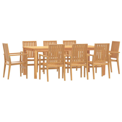 -Delige Tuinset Massief Teakhout 9 200 cm tafellengte