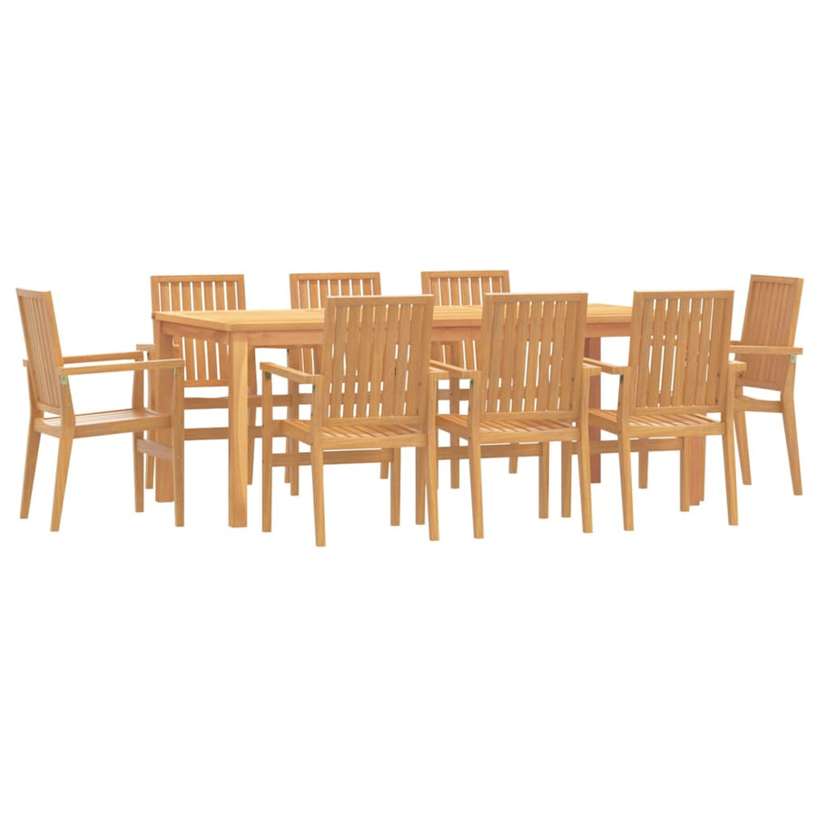 -Delige Tuinset Massief Teakhout 9 200 cm tafellengte