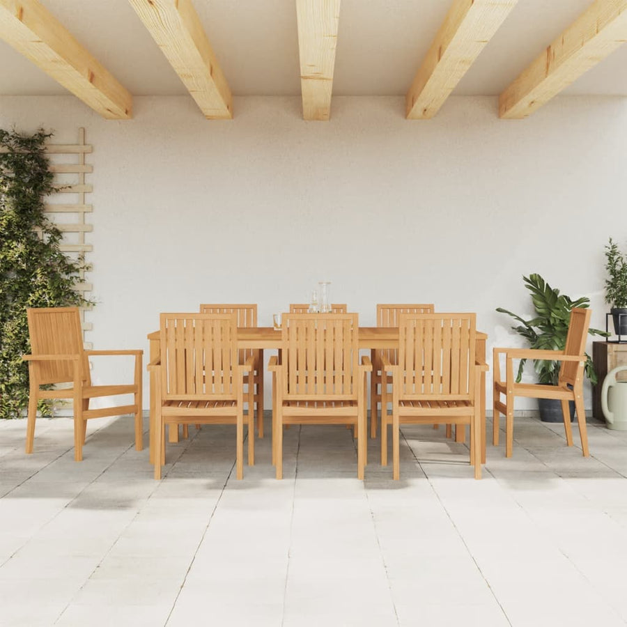 -Delige Tuinset Massief Teakhout 9 200 cm tafellengte
