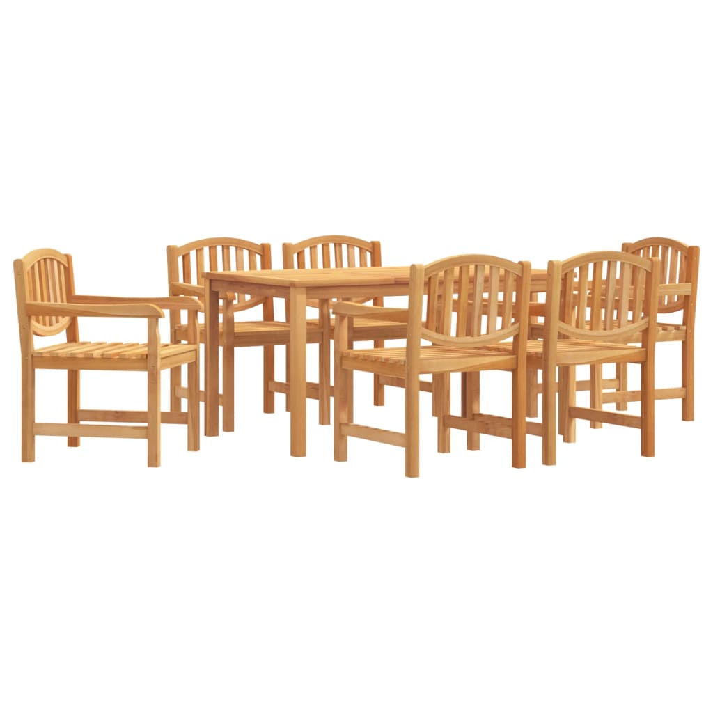 7-Delige Tuinset Massief Teakhout 1 150 cm tafellengte 6x stoel + Tafel