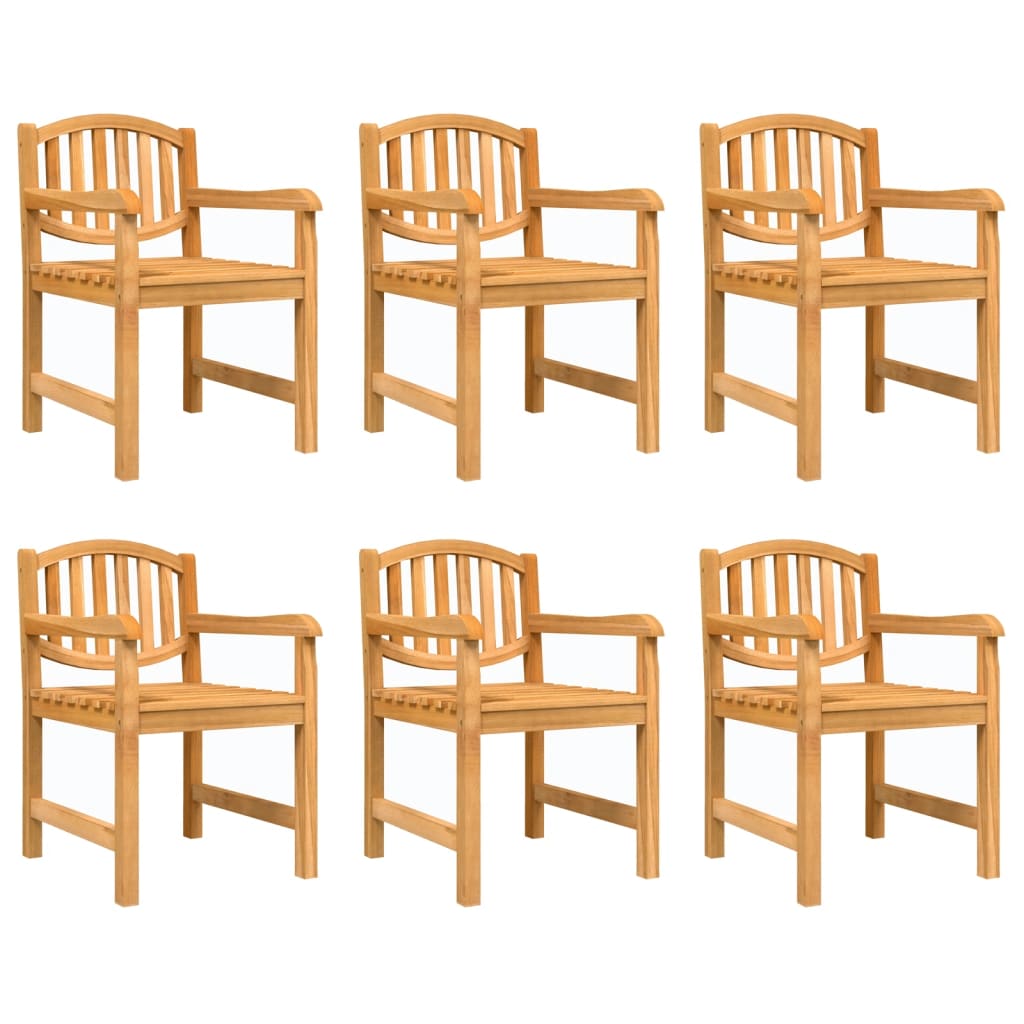 7-Delige Tuinset Massief Teakhout 1 150 cm tafellengte 6x stoel + Tafel