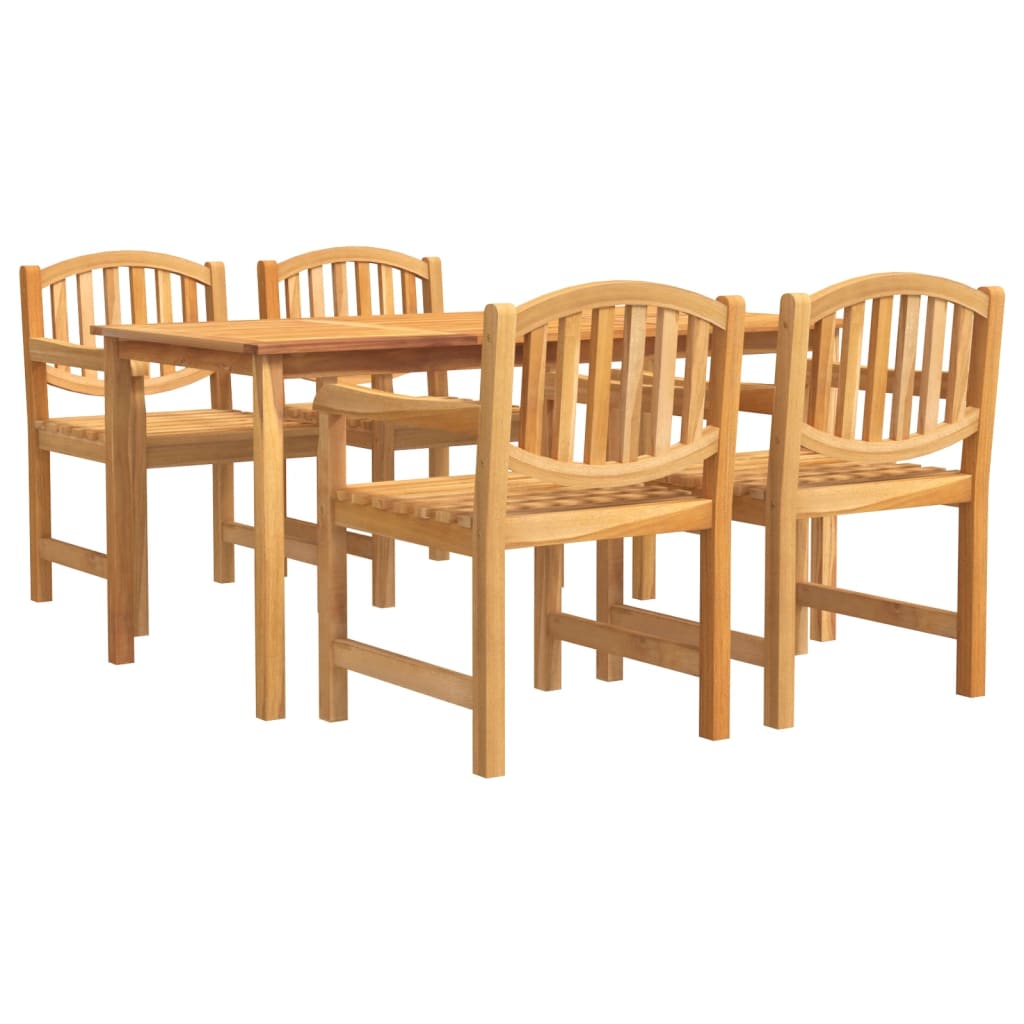 5-Delige Tuinset Massief Teakhout 160 cm tafellengte