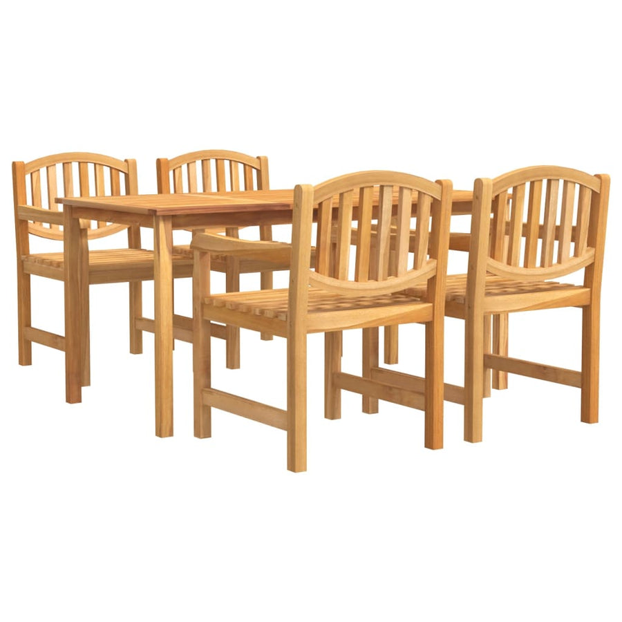 5-Delige Tuinset Massief Teakhout 160 cm tafellengte