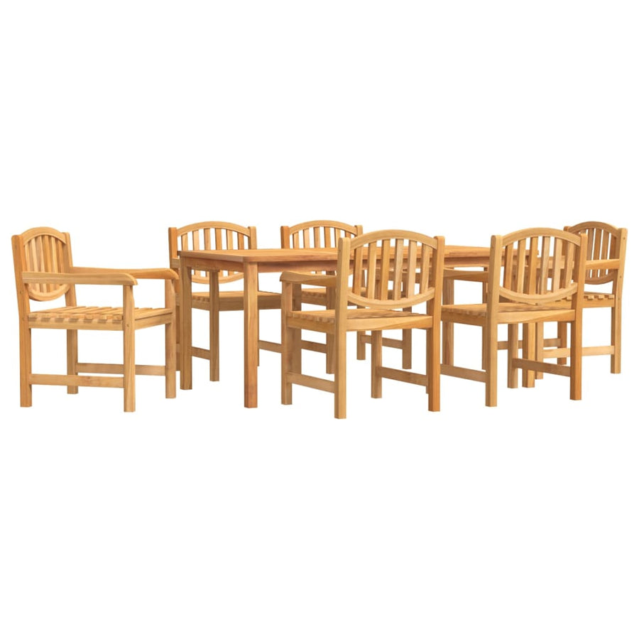 7-Delige Tuinset Massief Teakhout 180 cm tafellengte 6x stoel + Tafel