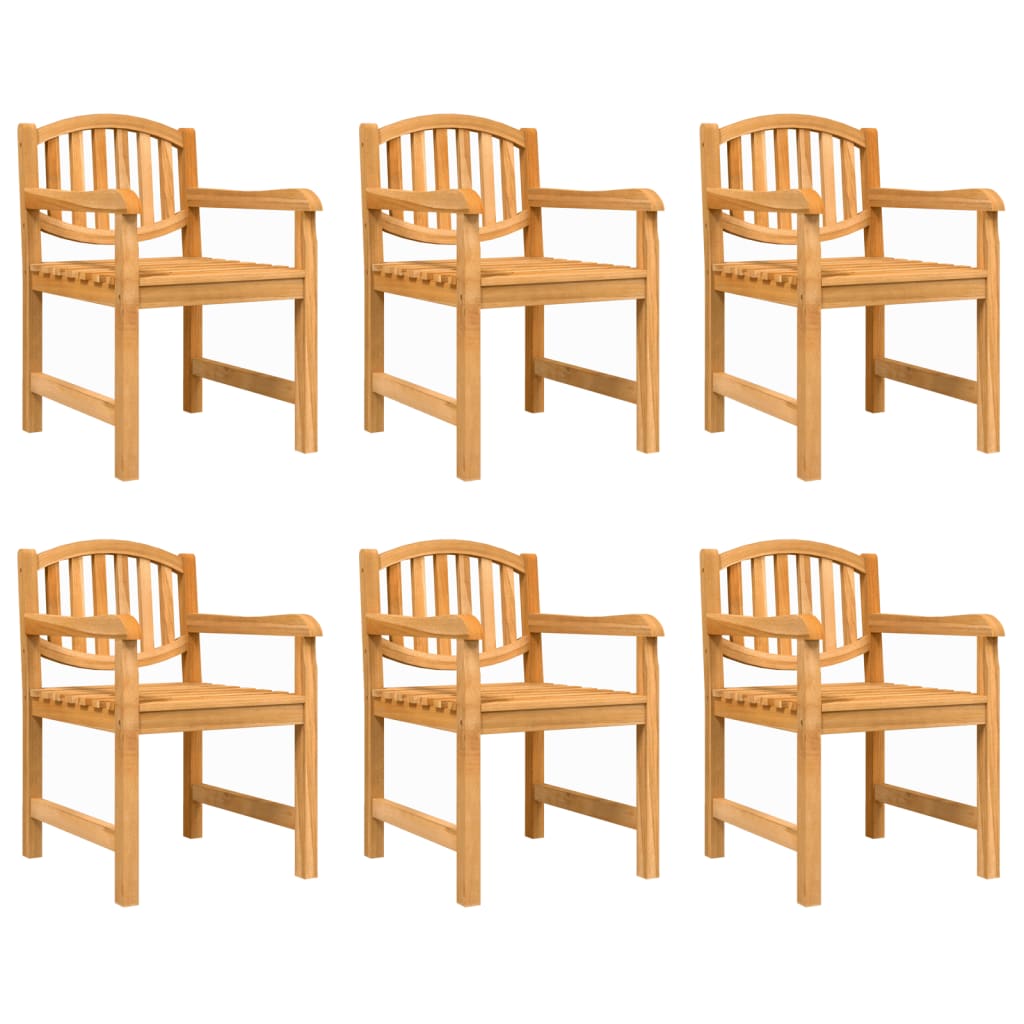7-Delige Tuinset Massief Teakhout 180 cm tafellengte 6x stoel + Tafel
