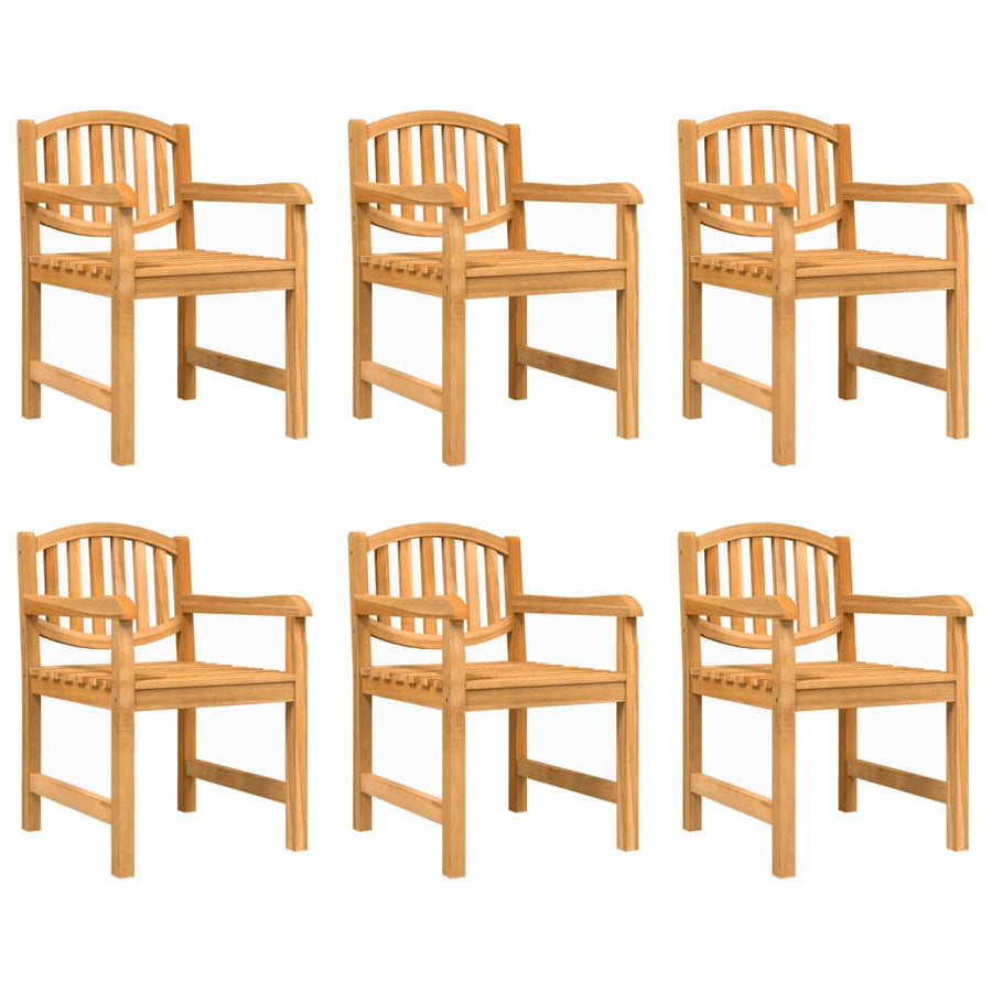 7-Delige Tuinset Massief Teakhout 180 cm tafellengte 6x stoel + Tafel