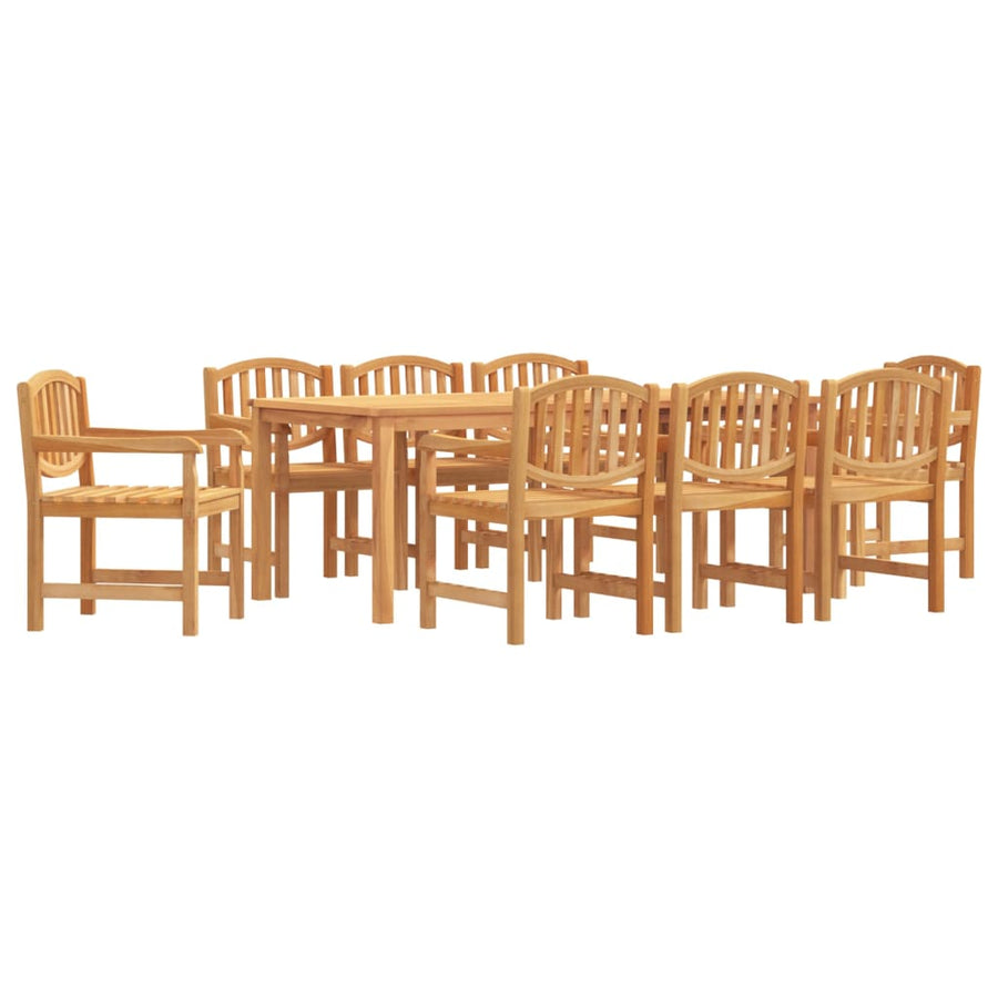 9-Delige Tuinset Massief Teakhout 1 200 cm tafellengte 8x stoel + Tafel