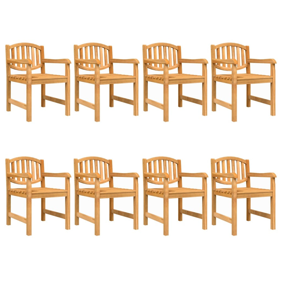 9-Delige Tuinset Massief Teakhout 1 200 cm tafellengte 8x stoel + Tafel