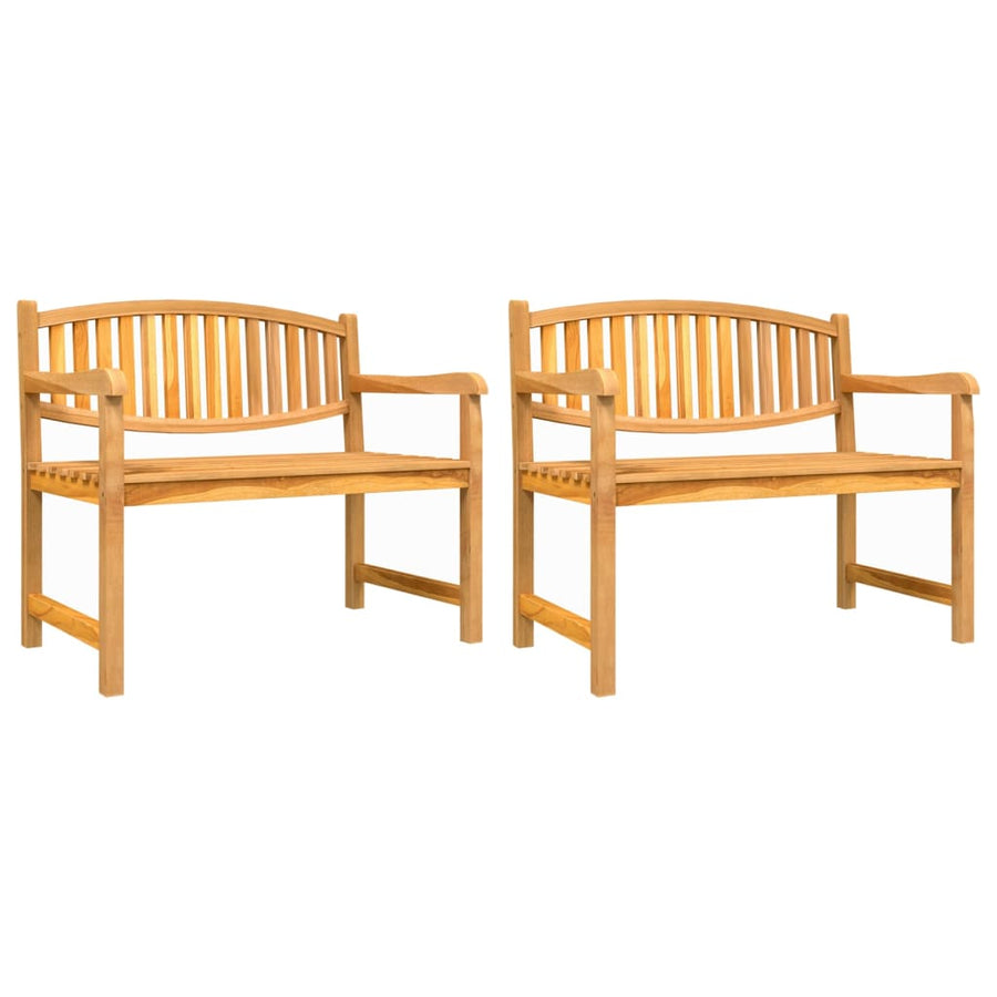 5-Delige Tuinset Massief Teakhout 1 140 cm tafellengte 2x chair + 2x bench + table
