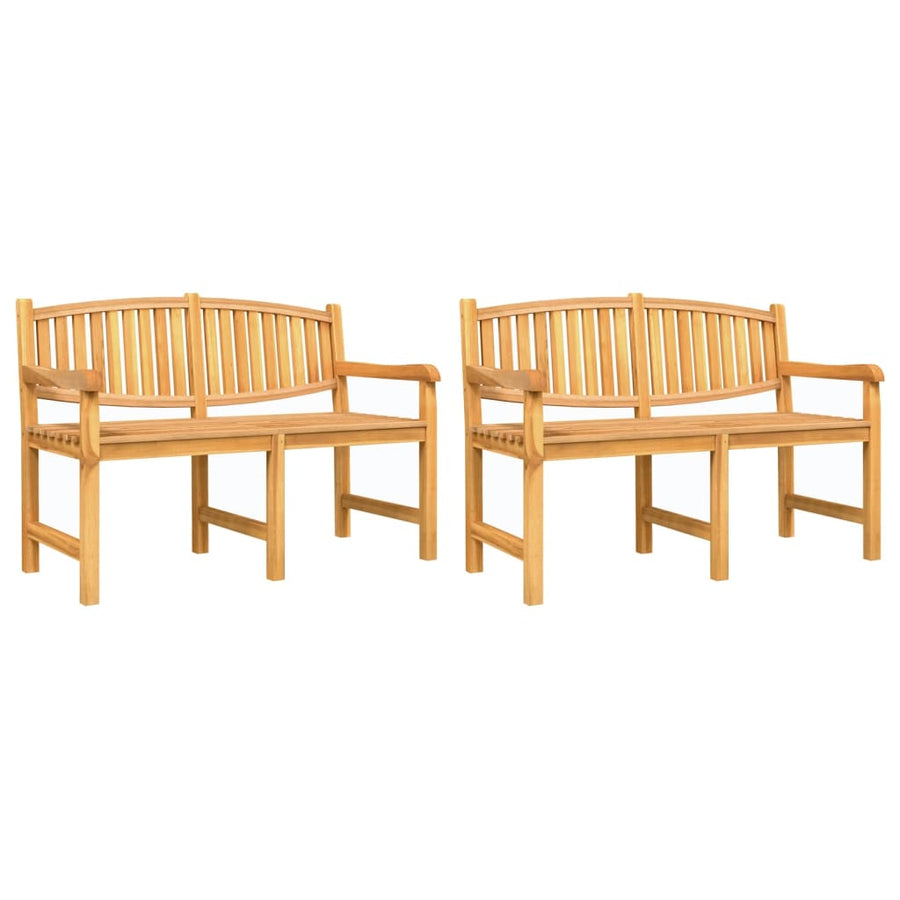 5-Delige Tuinset Massief Teakhout 180 cm tafellengte 2x chair + 2x bench + table