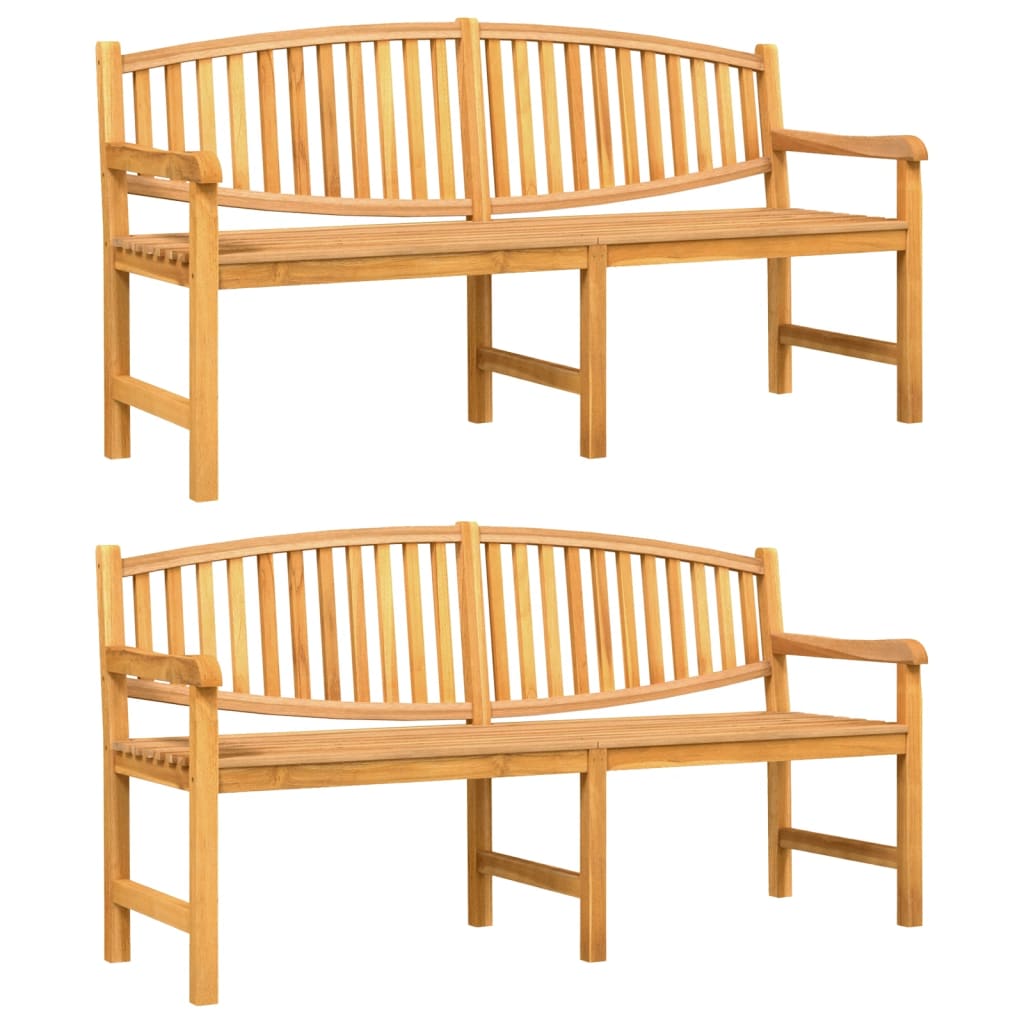 3-Delige Tuinset Massief Teakhout 1 200 cm tafellengte 2x Bank + Tafel