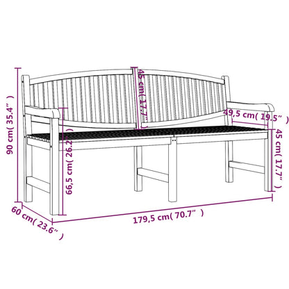 3-Delige Tuinset Massief Teakhout 1 200 cm tafellengte 2x Bank + Tafel