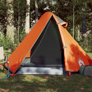 Koepeltent 2-persoons 267x154x117 cm grijs oranje