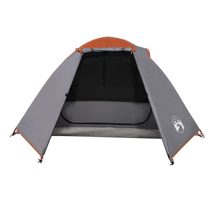 Tent 2-Persoons 224X248X8 Cm 85T Taft Grijs En Oranje orange