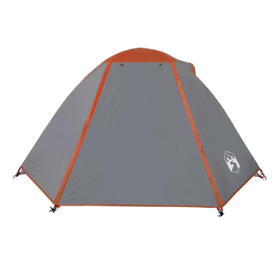 Tent 2-Persoons 224X248X8 Cm 85T Taft Grijs En Oranje orange