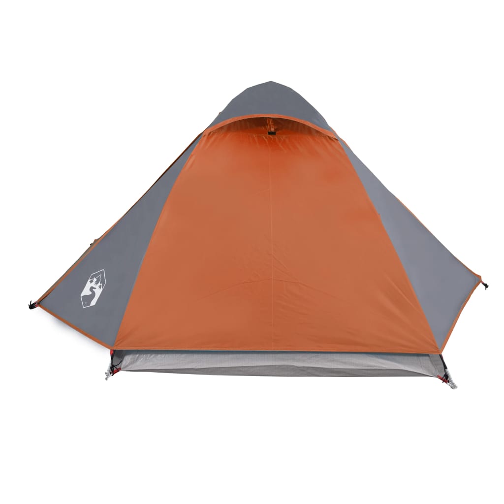 Tent 2-Persoons 224X248X8 Cm 85T Taft Grijs En Oranje orange