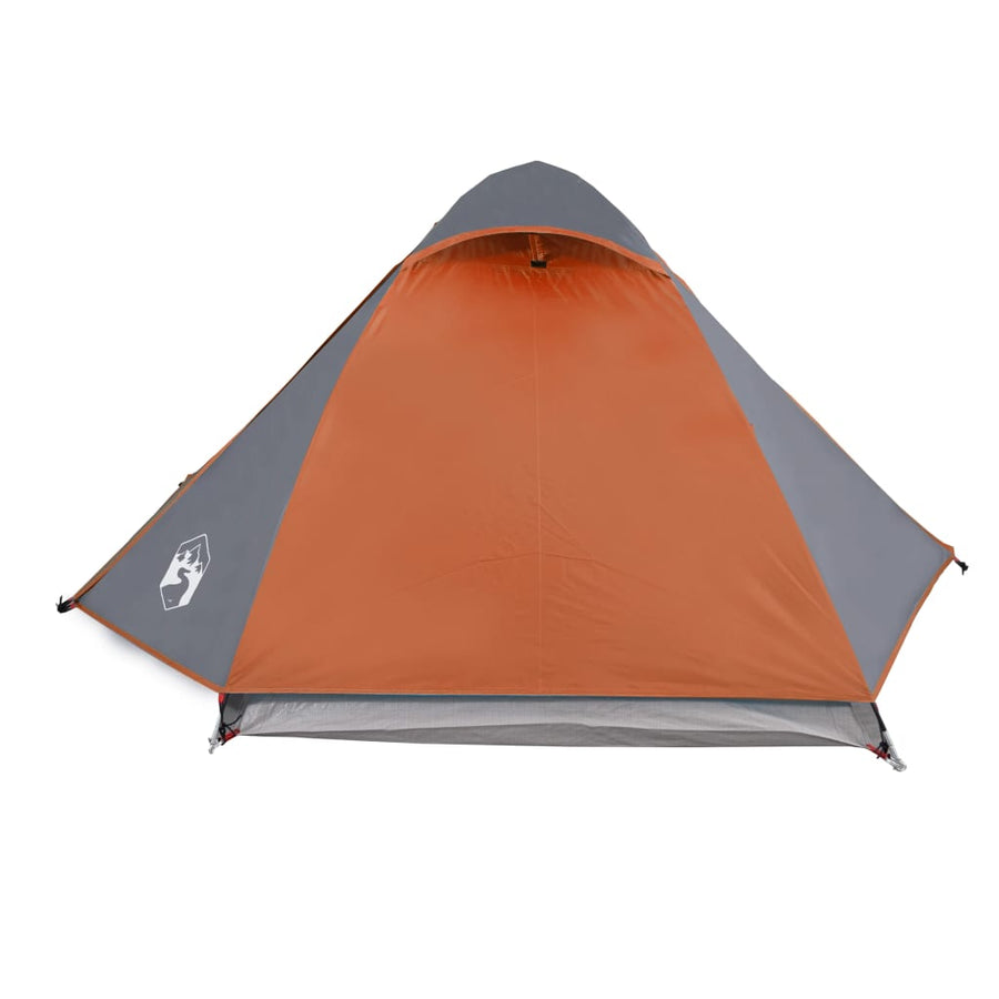 Tent 2-Persoons 224X248X8 Cm 85T Taft Grijs En Oranje orange