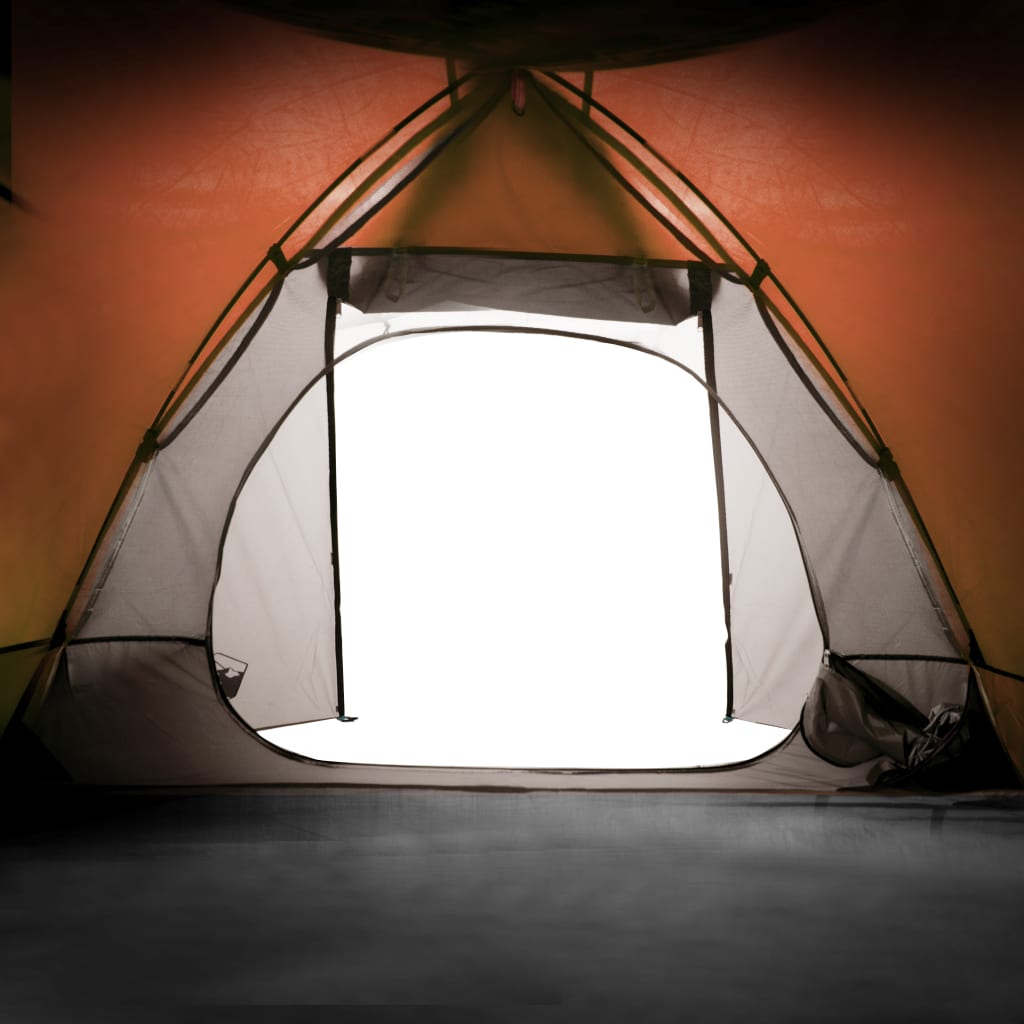 Tent 2-Persoons 224X248X8 Cm 85T Taft Grijs En Oranje orange