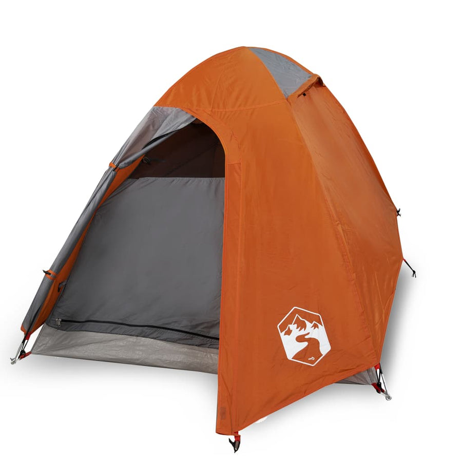 Tent 2-Persoons 85T Taft Grijs En Oranje 254 x 135 x 112 cm orange