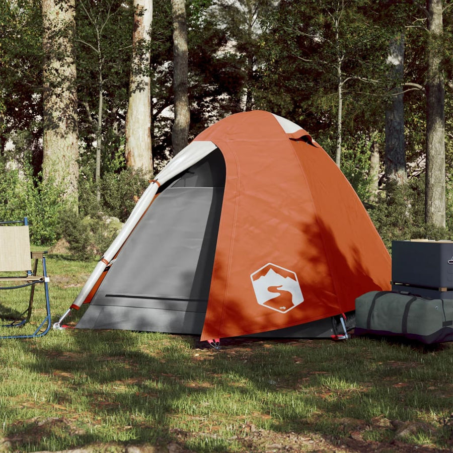 Tent 2-Persoons 85T Taft Grijs En Oranje 254 x 135 x 112 cm orange